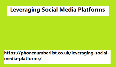 Leveraging Social Media Platforms